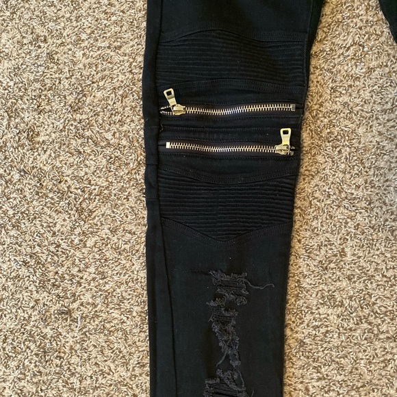 Dstakt Black Denim Jeans Men’s Size 32x32 Skinny Leg Hip Hop - Picture 5 of 13